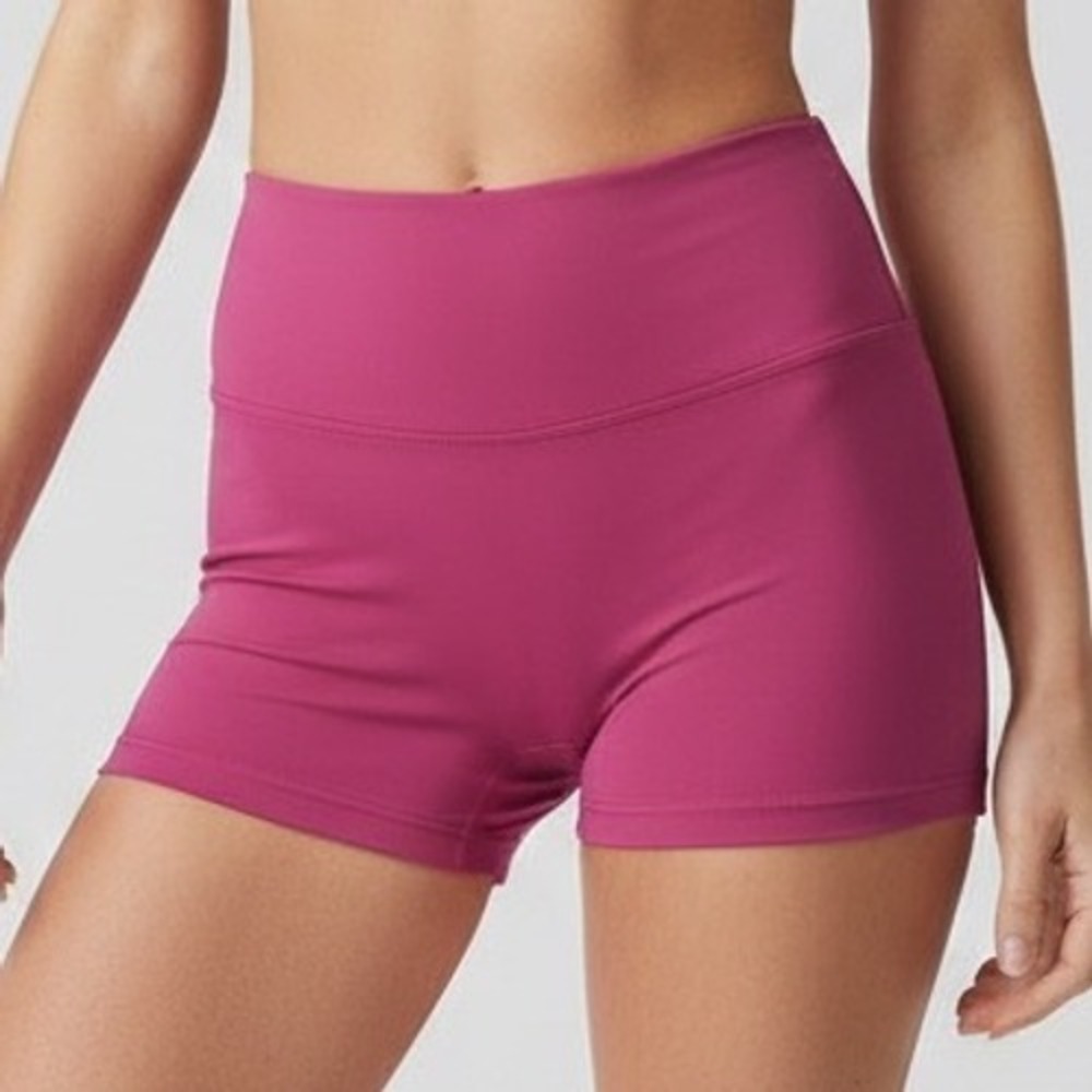 CL Capezio Team Basics High Waisted Shorts Hot Pink Girls CL Large NWT